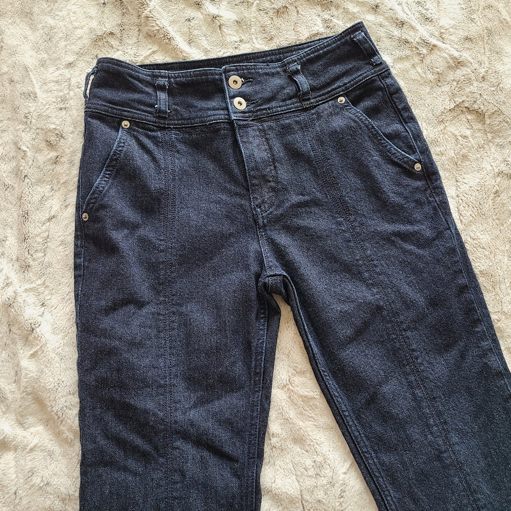 Pilcro Straight Seamed High Rise Jeans
